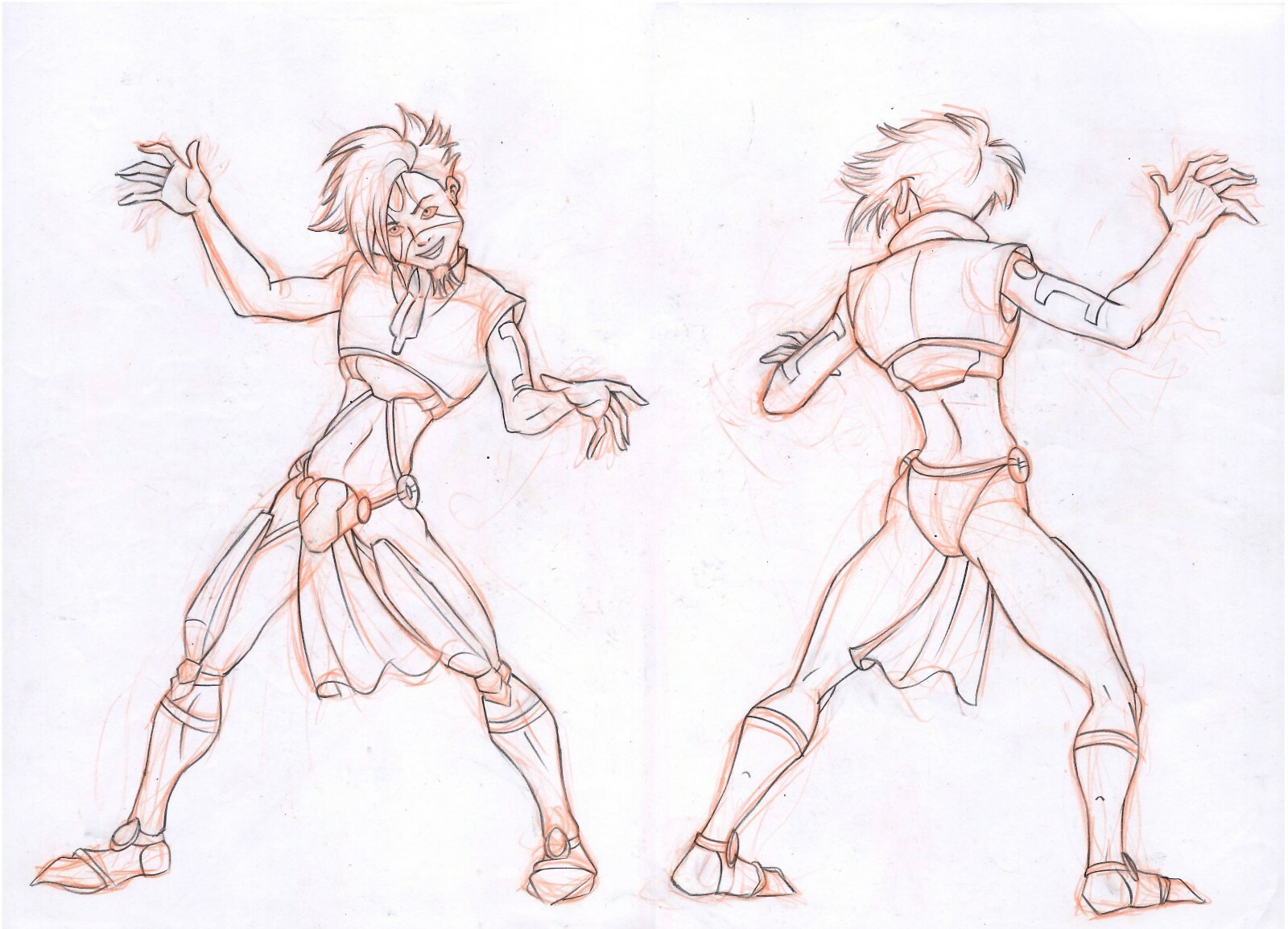 MEDIEVAL WAR GAME Hand Drawn Character Concept Art Design MARCO ARANTES 16"x11" 