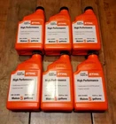 STIHL (6) 5 Gal HP High Performance 2-Cycle Engine Oil 12.8 fl oz Genuine OEM