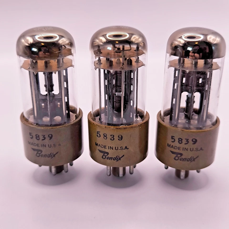 Bendix 5839 TE-2 TE2, Triple Mica square Getter, NOS NIB tube rectifier - Image 3 of 4