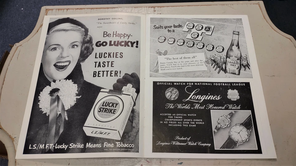 1952 Football Program: Chicago Cardinals vs New York Giants Polo Grounds M24 - Image 3 of 4