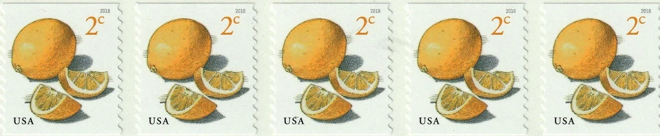 US 5256 Meyer Lemons 2c (2018) - 50 Postage Stamps, Single Strip from Coil MNH - Image 3 of 3