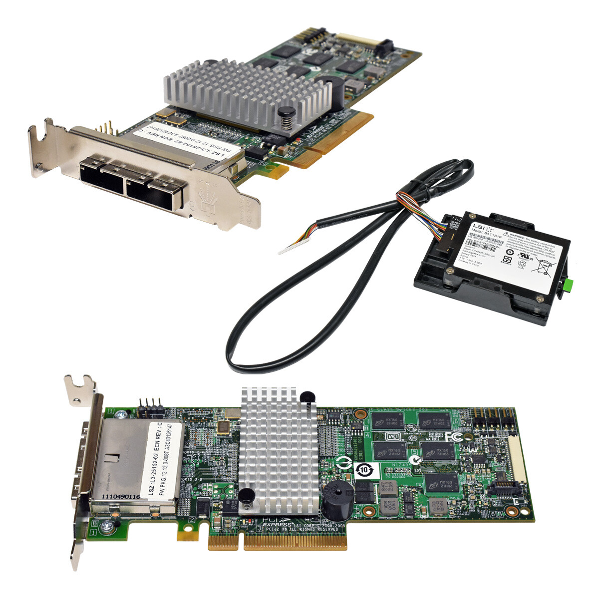 Fujitsu LSI MegaRAID SAS 9280-8e Contrôleur de mémoire Raid 8 émetteurs/canaux SATA-600 / SAS 2.0 Low Profile PCI Express 2.0 x8