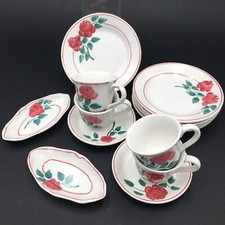 HBCM CREIL & MONTEREAU Ancienne Dinette Faïence Chamarande 14 Pièces