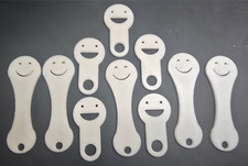 5 x Einkaufswagenchip Smile Herz Pfote SOFORT abziehbarer Einkaufswagenlöser