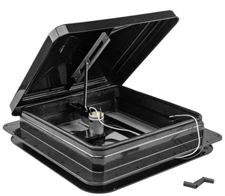 AutoShield Skylight Jet Black Roof Vent Horsebox Camper Boat Motorhome 420x420mm