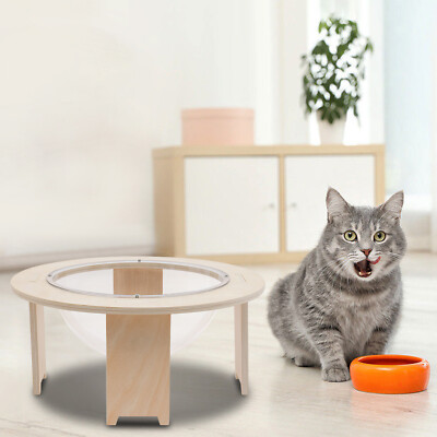 44*20cm(D*H) Clear Capsule Cat Bed, Free Standing Pets Bed, Log Color Cat Bed
