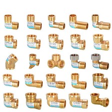 Brass BSP Pipe Fitting Female / Male Nipples Tee Elobow 45  90  Union Connector