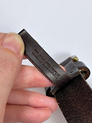 Guess Vintage Brown Leather Belt Studded RARE Y2K Man Size  display picture 2