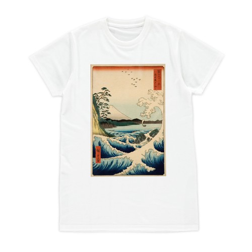 Japanese Ukiyo-e T Shirt Woodblock Art Hiroshige Hokusai Wave Fuji Womens Mens - 第 1/10 張圖片