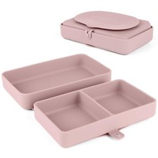 Silicone Baby Plate, Foldable  Compact Food Grade Silicone Plates,... Fast Ship