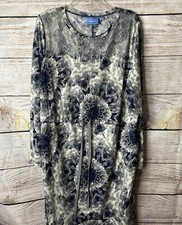 SIMPLY VERA WANG  Dress Tie Dye Floral Print Drawstring Tie Waist Boho
