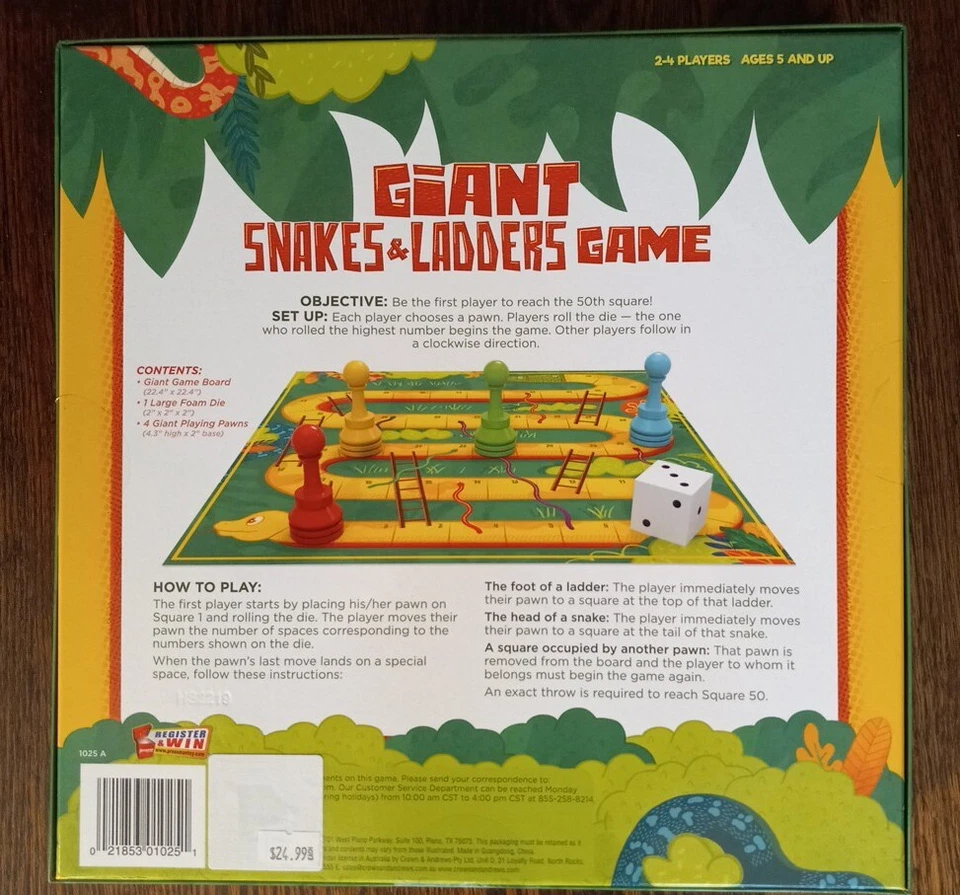 PRESSMAN GIANT SNAKES & LADDERS - BRAND NEW - SEALED  - Image 2 of 4