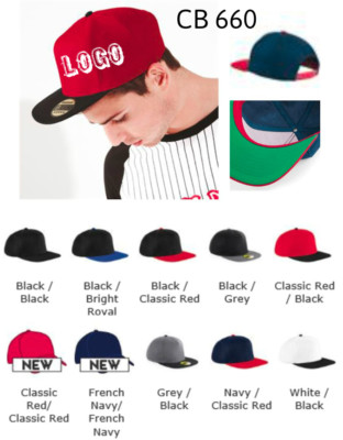 Snapback 2-Tone Cap bestickt Stickerei mit Wunsch Text Logo Name Motiv