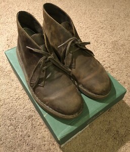 Clarks Men's Bushacre 2 Boot Beeswax Leather Size 8 Brown Desert Chukka Boot | eBay