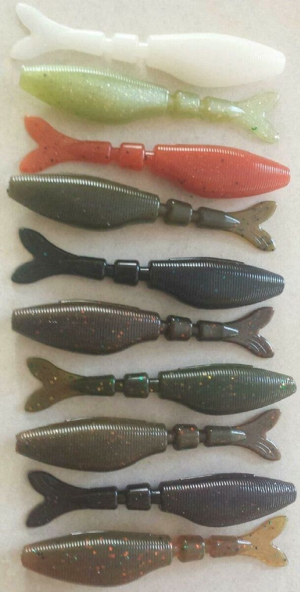 Engulf Baits 4 Hammer Shad Chatterbait Trailer. 8 PACK Nice