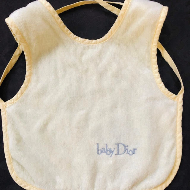 Bavoir tablier de repas jaune Baby Dior