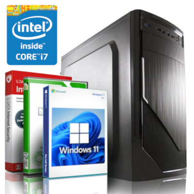 Windows 11 Business PC Intel i7 4x 3.80GHz 8GB RAM 512GB SSD 3000GB HDD Computer