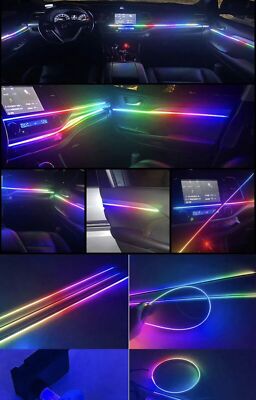 18 in 1 RGB Symphony Auto Umgebungslicht Innenraum LED Acryl Führung Glasfaser UK