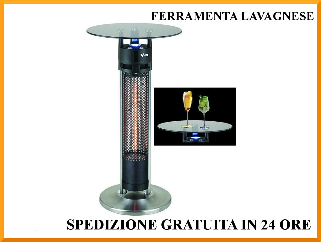 Estufa Mesas Al Aire Libre Vigor Spritz para Tormenta Exterior 1600 Watts Barra