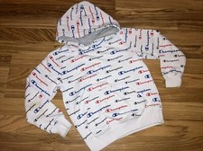 Champion Reverse Weave Medium All Over Print Youth 7 Hoodie Hooded Sweatshirt