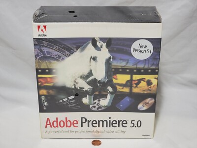 NEW Adobe Premiere 5.0 / 5.1 Mac Big Box Full Version SEALED premier Macintosh