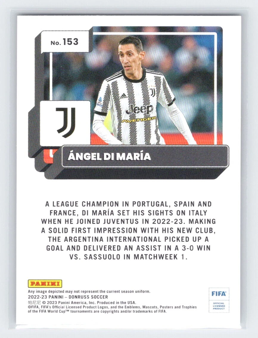 Angel Di Maria 2022-23 Donruss Soccer #153 Juventus