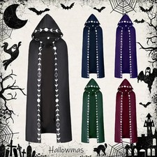 Medieval Renaissance Cos Costume Hooded Capes For Adult Long Cloaks Cosplay