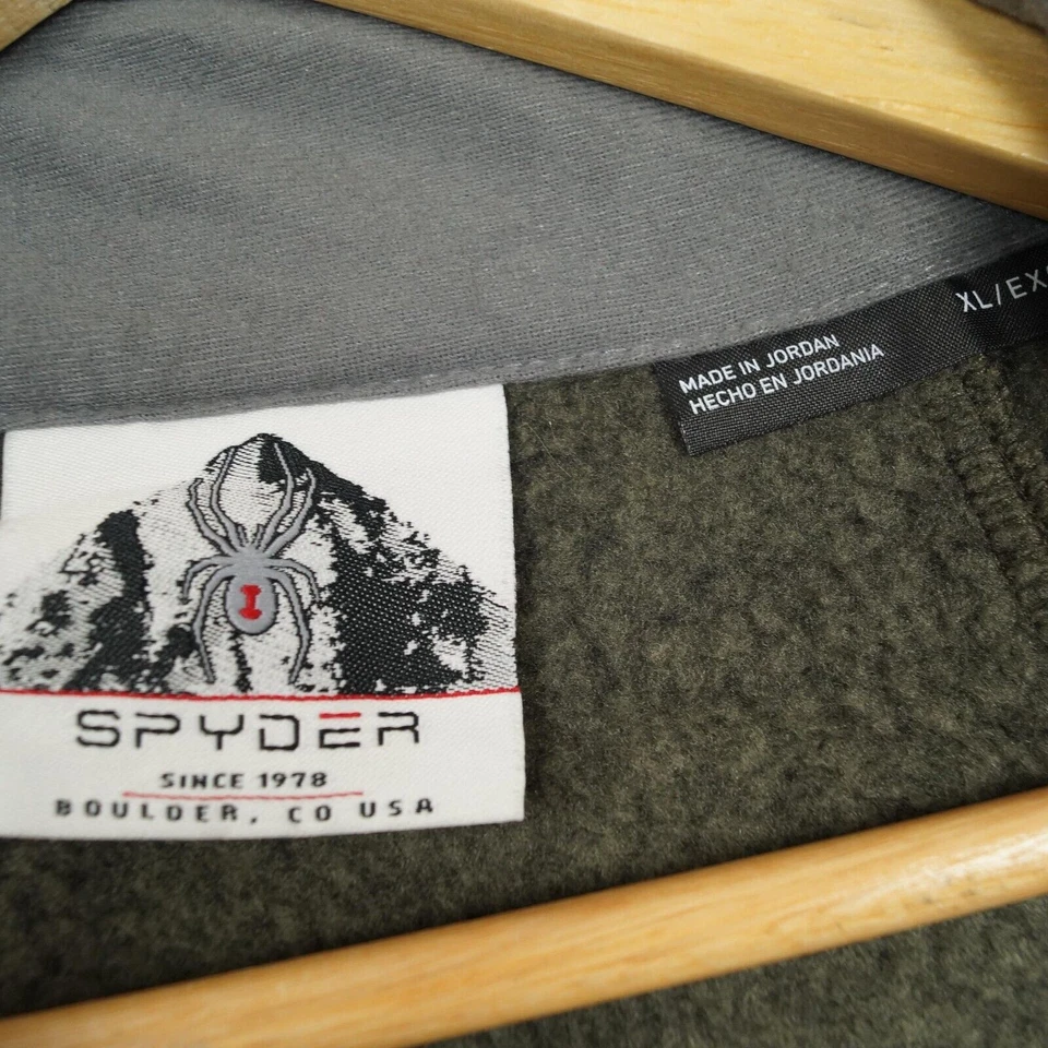 Pull SPYDER taille XL polyester fermeture éclair intégrale col faux... - Photo 4/4