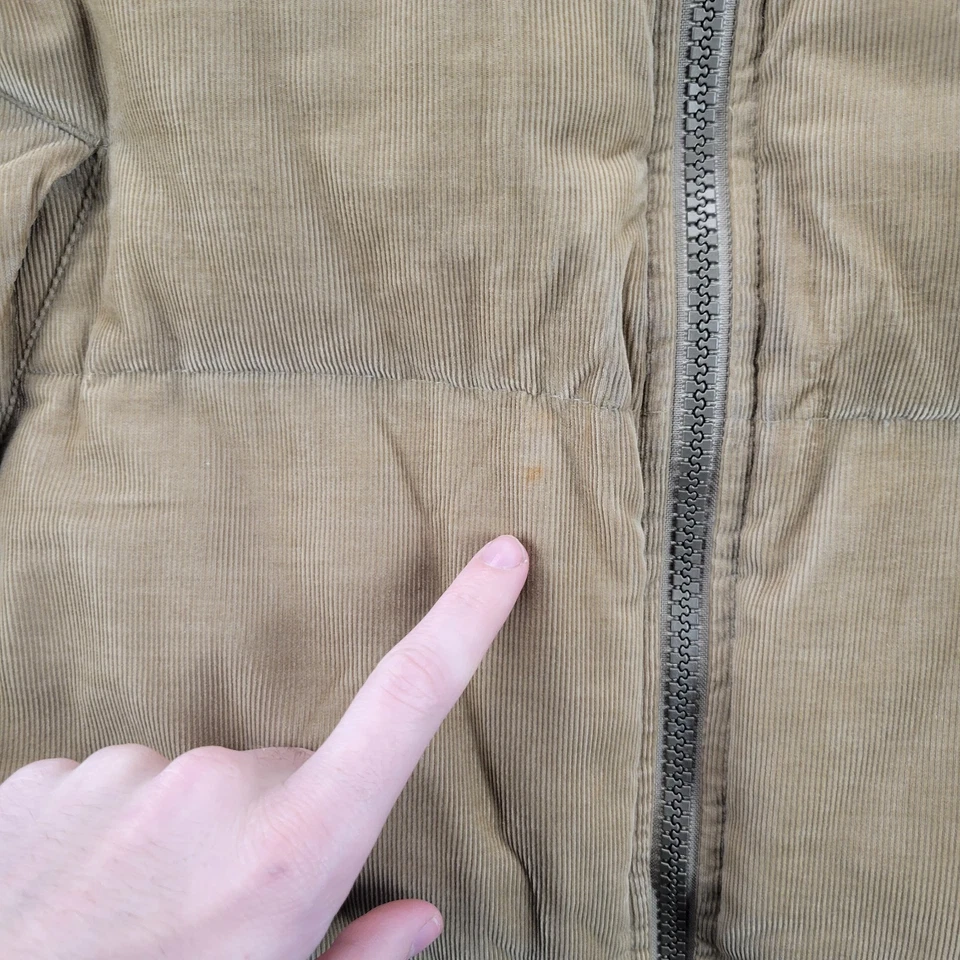 Chaqueta acolchada de pana con logotipo de bandera Tommy Hilfiger Y2K de colección para hombre L Foto 4 de 4