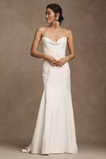 Jenny Yoo Naomi Strapless Crepe Wedding Gown Size 6