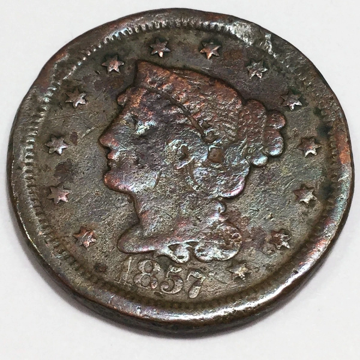 1857 Year Braided Hair Large Cents (1839-1857) for sale | eBay