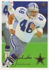 1994 Fleer #114 Daryl Johnston Dallas Cowboys Autographed