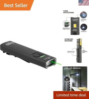 #ad #ad Powerful Rechargeable Pocket Flashlight with Green Laser amp; 12 Hour Floodlight $119.96