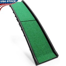 Poly Grass Pet Ramp Non-Slip Dog Climbing Aid Portable Foldable Solution New