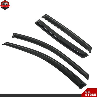 4PCS Black Window Rain Visors Wind Deflector Acrylic For Honda CR-V 2007-2011