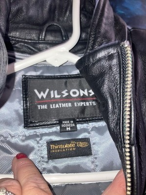 Wilsons Men's Insulated Leather Zip Jacket Black Medium Thinsulate Ultra . 