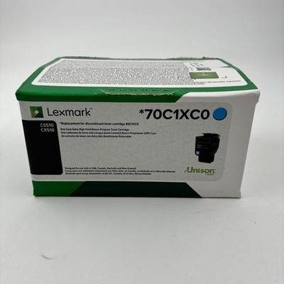 Lexmark 70C1XC0 Cyan Extra High Yield Unison Toner Cartridge 4000 Pages - New