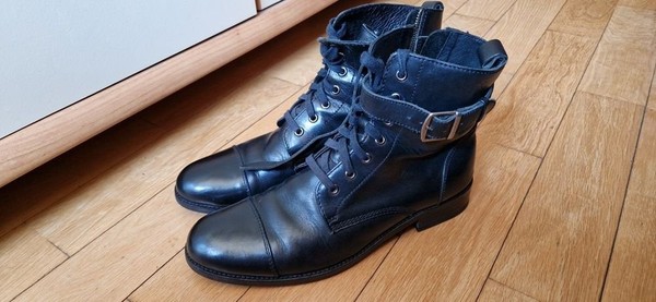 Men Banana Republic Boots Black Leather 44