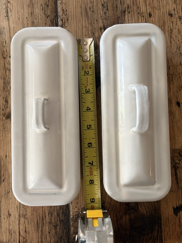 2 Vintage Surgical Medical Enamelware Porcelain Metal Sterilizing Tray 8.5"