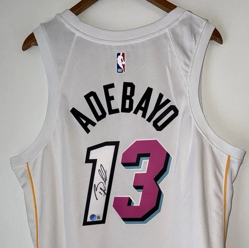 Bam Adebayo (83 Pts) Signed Miami Heat Nike NBA Autographed City Jersey Auto BAS