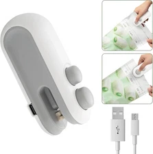 2 in 1 Mini Bag Sealer and Cutter,Rechargeable Chip Bag Sealer Machine