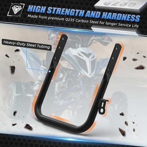 For YAMAHA RAPTOR 700R / 700 Rear Grab Bar Bumper Bracket 2009 2010-2026 Black - Bild 3 von 10