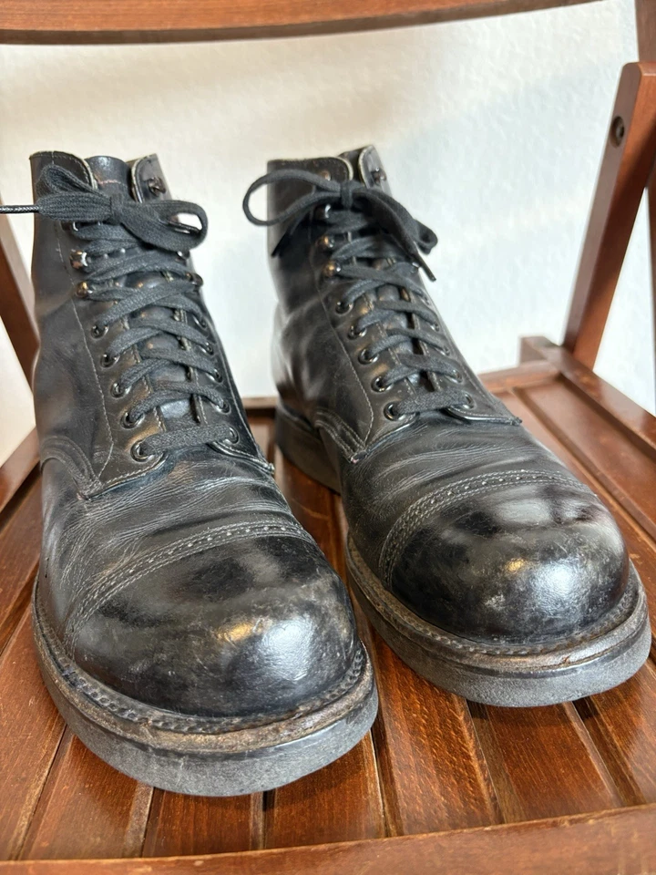 1955 Postman/Policeman Very Rare Red Wing Military Style Boots Sz 10 - Image 3 of 4