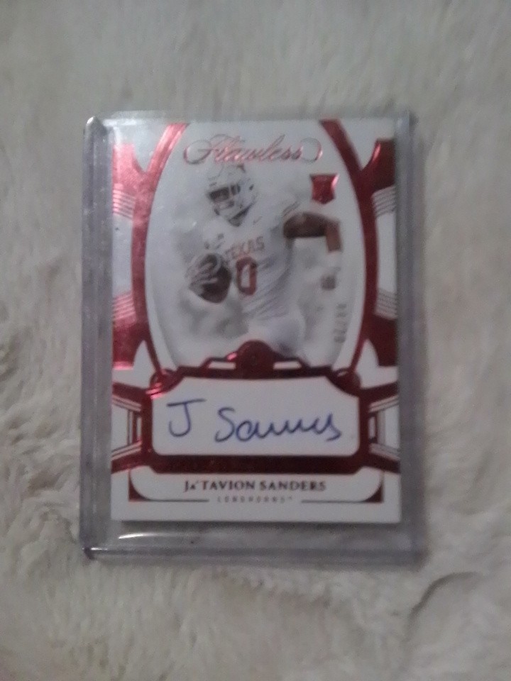 Ja'Tavion Sanders Panini National Treasures Collegiate Flawless Rookie Gem Signatures #JTS Ruby