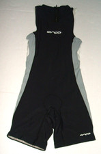 Orca Tri Triathlon Suit Women US 6 Black Gray Lightly Padded Inner Mesh Bra