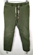 TOPO DESIGNS Dirt Pants Canvas Organic Cotton Men's Drawstring Sz L Hiking Green