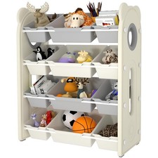 Kids Toy Storage Organizer with 12 Removable Plastic Bins, Modern Toy Organiz...
