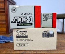 Canon AE-1 SLR 35mm Film Camera FD 50mm f/1.8 Lens From Japan BOX ONLY Vintage