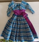BARBIE..VINTAGE 1960 LET'S DANCE #978 Blue Pattern Dress READ