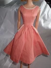 Vintage Barbie Doll BBQ Coral Pink Dress